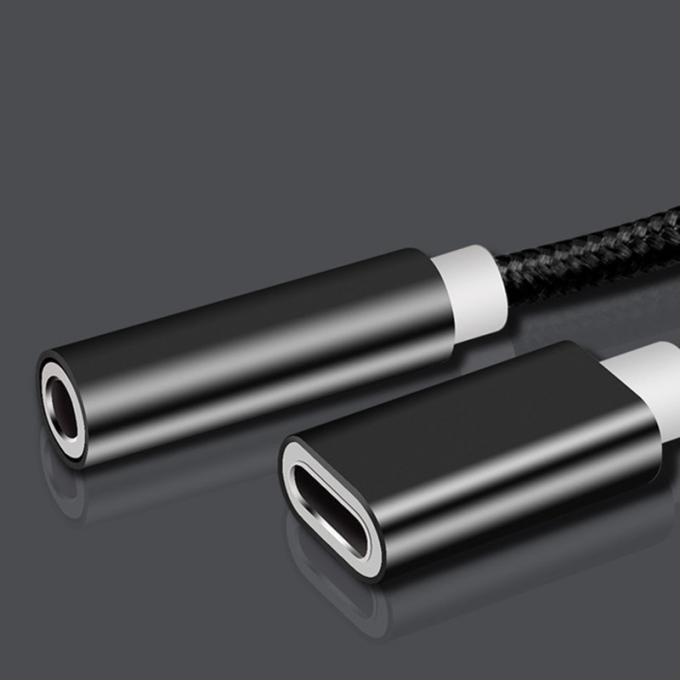2 en 1 type C à 3,5 mm chargeur casque audio jack câble USB C portable type C à 3,5 mm adaptateur de connecteur pour téléphone portable 4