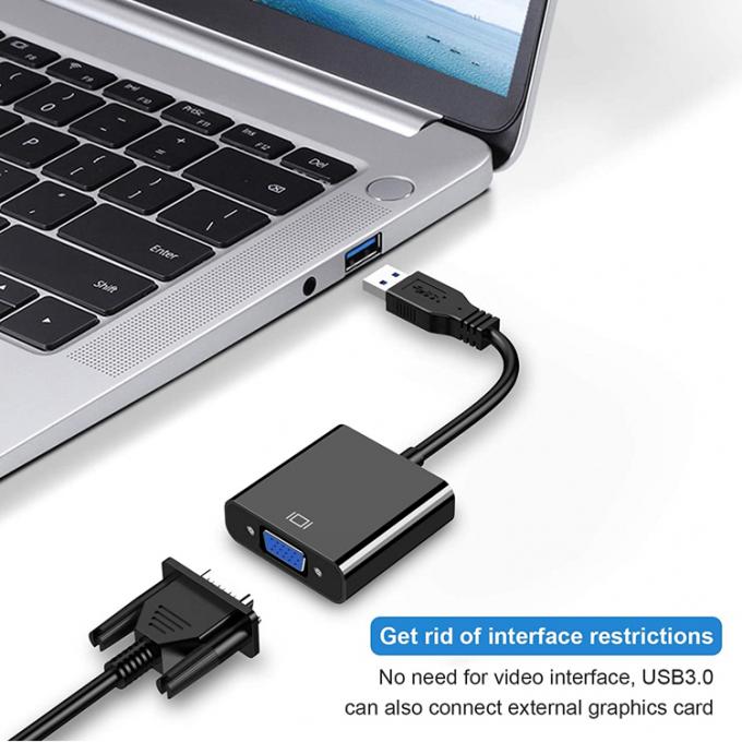 Convertisseur vidéo multi-affichage USB 3.0 à VGA Adaptateur pour PC Moniteur portable Projecteur HDTV 4
