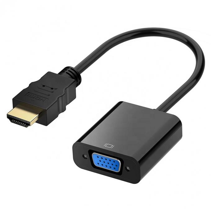 1080P 4K HDM TV I Adaptateur VGA mâle à femelle avec 3,5 prise audio 1
