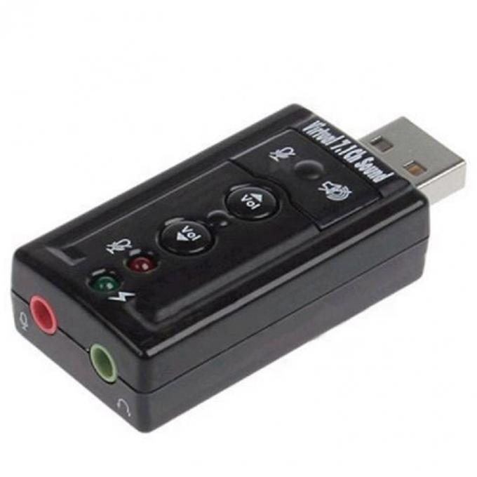 Plug and Play Audio Mic Studio Adaptateur de carte de son externe USB 0