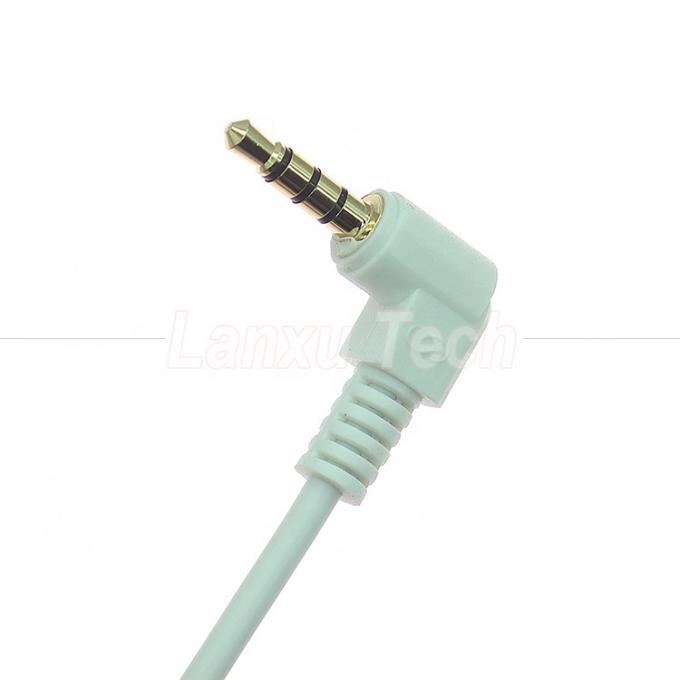 Angle de 90 degrés homme à homme 3,5 mm 3 4 pôles TRS TRRS mono microphone stéréo audio jack adaptateur de patch câble pour casque 2