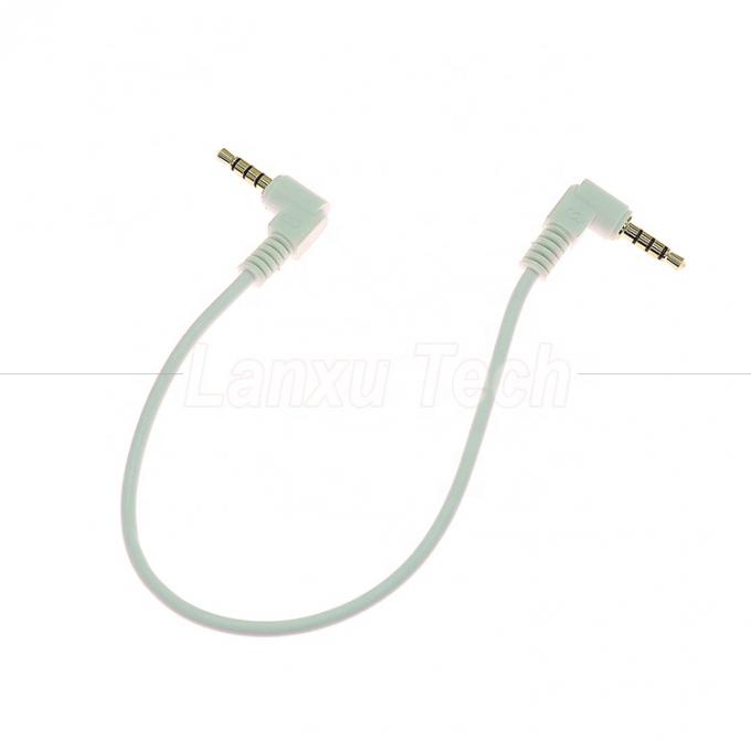 Angle de 90 degrés homme à homme 3,5 mm 3 4 pôles TRS TRRS mono microphone stéréo audio jack adaptateur de patch câble pour casque 0