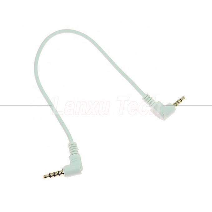 Angle de 90 degrés homme à homme 3,5 mm 3 4 pôles TRS TRRS mono microphone stéréo audio jack adaptateur de patch câble pour casque 3