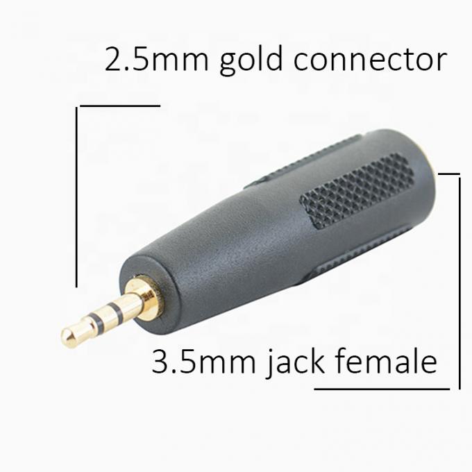 3 pôles TRS Jack homme à femme 2,5 à 3,5 Adaptateur audio 1