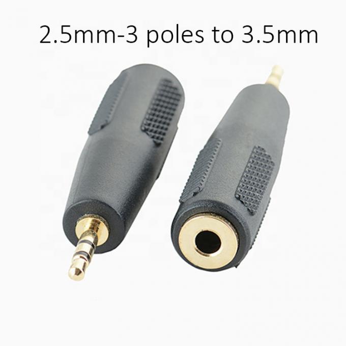 3 pôles TRS Jack homme à femme 2,5 à 3,5 Adaptateur audio 0