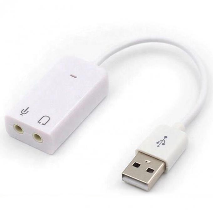 Plug and Play Audio Mic Studio câble d'adaptateur de carte de son externe USB 0
