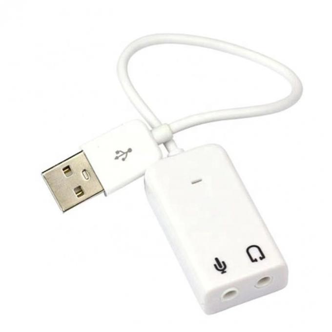 Plug and Play Audio Mic Studio câble d'adaptateur de carte de son externe USB 1