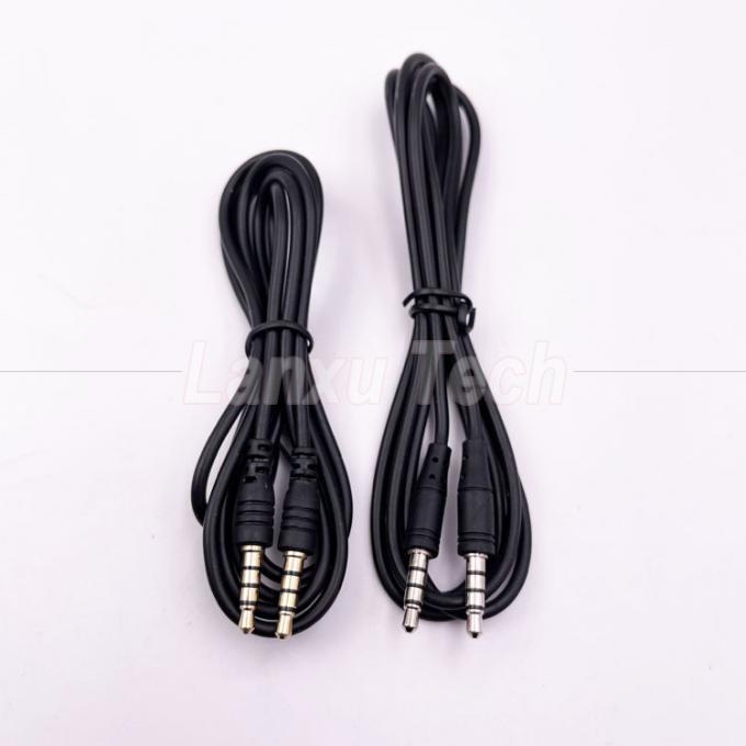 Stock homme à homme 3,5 mm 4 pôles jack stéréo microphone câble d'extension audio pour écouteur haut-parleur d'ordinateur 5