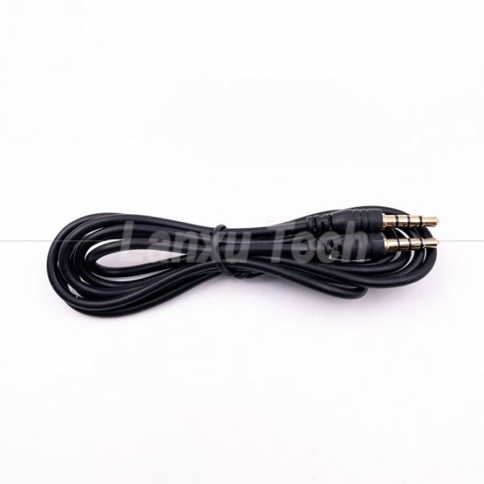 Stock homme à homme 3,5 mm 4 pôles jack stéréo microphone câble d'extension audio pour écouteur haut-parleur d'ordinateur 4