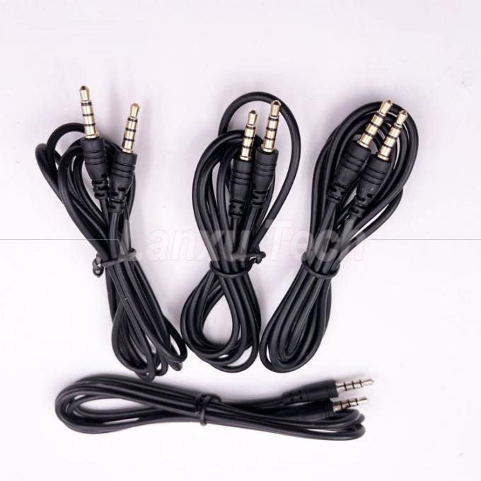 Stock homme à homme 3,5 mm 4 pôles jack stéréo microphone câble d'extension audio pour écouteur haut-parleur d'ordinateur 2