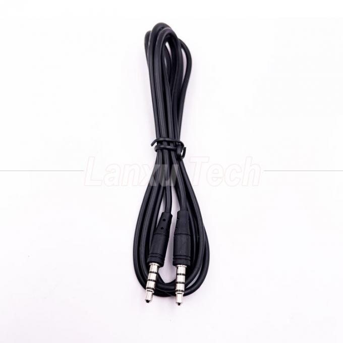Stock homme à homme 3,5 mm 4 pôles jack stéréo microphone câble d'extension audio pour écouteur haut-parleur d'ordinateur 3