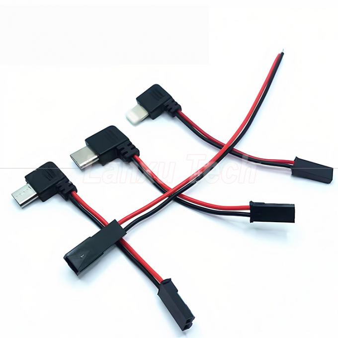 90 degrés angle droit USB 8 broches Micro Type C à JST SYP câble de connecteur pour motocycliste porte-téléphone magnétique 1