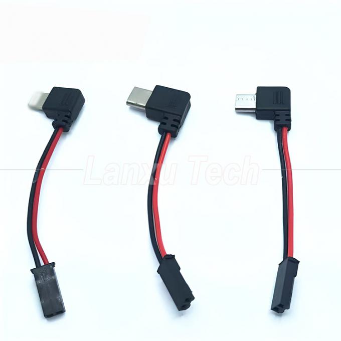 90 degrés angle droit USB 8 broches Micro Type C à JST SYP câble de connecteur pour motocycliste porte-téléphone magnétique 0