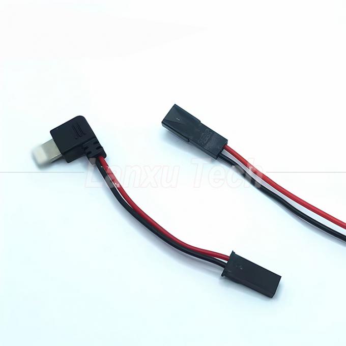 90 degrés angle droit USB 8 broches Micro Type C à JST SYP câble de connecteur pour motocycliste porte-téléphone magnétique 4