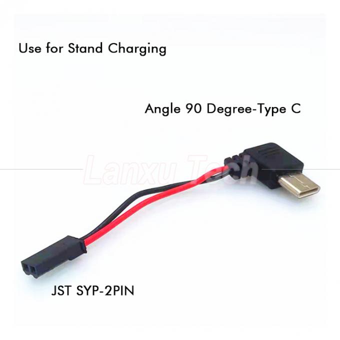 90 degrés angle droit USB 8 broches Micro Type C à JST SYP câble de connecteur pour motocycliste porte-téléphone magnétique 3