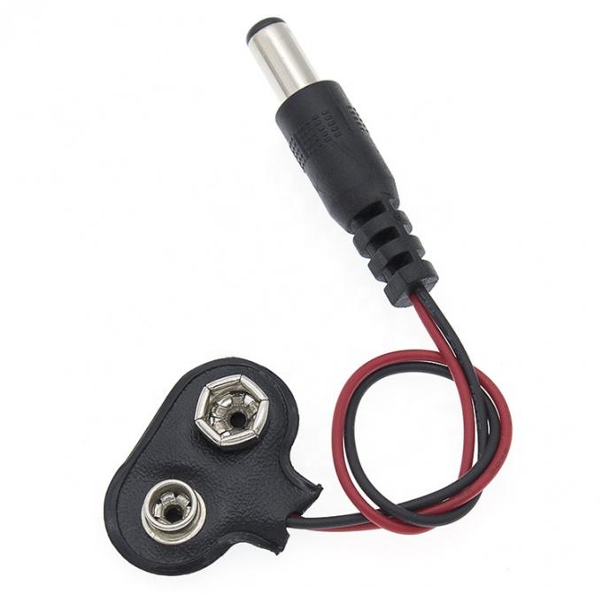 Connecteur de pinceau à batterie de 9 V à courant continu mâle 5,5 mm 2,1 mm Jack Plug Cable d'alimentation pour porte-batterie 2