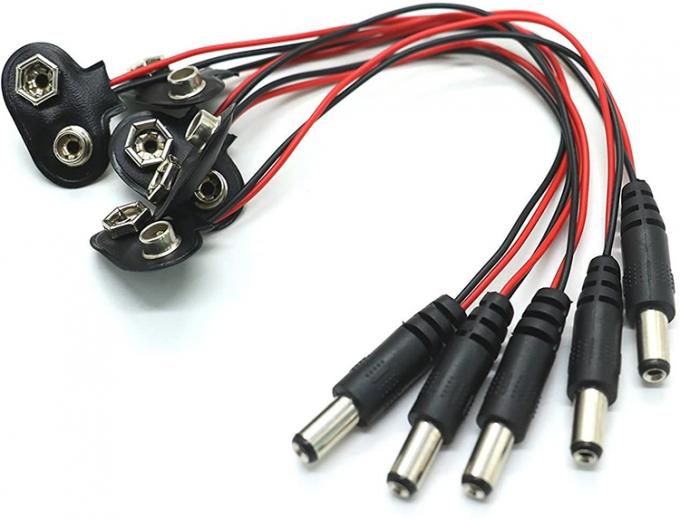 Connecteur de pinceau à batterie de 9 V à courant continu mâle 5,5 mm 2,1 mm Jack Plug Cable d'alimentation pour porte-batterie 5