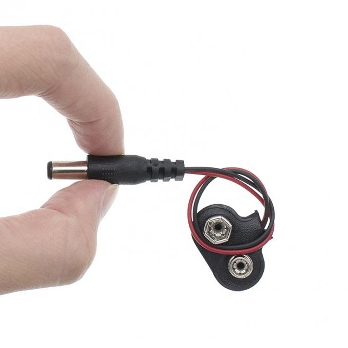 Connecteur de pinceau à batterie de 9 V à courant continu mâle 5,5 mm 2,1 mm Jack Plug Cable d'alimentation pour porte-batterie 6