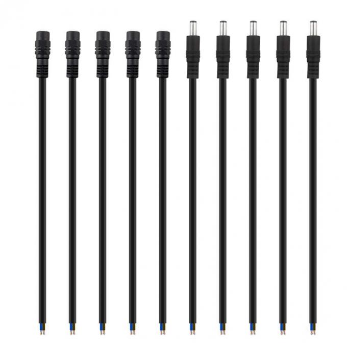 Cable à courant continu à l'extrémité nue à rayures câble à queue de cochon 7