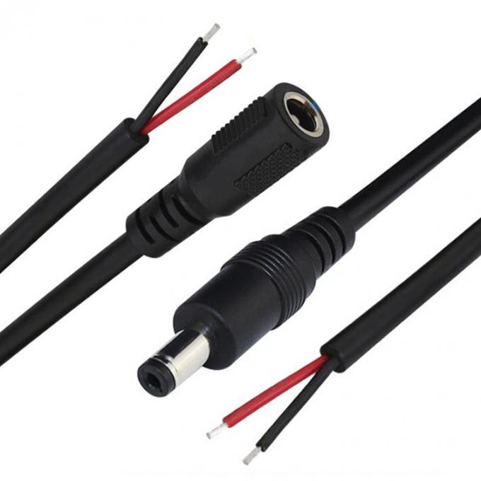 Cable à courant continu à l'extrémité nue à rayures câble à queue de cochon 8