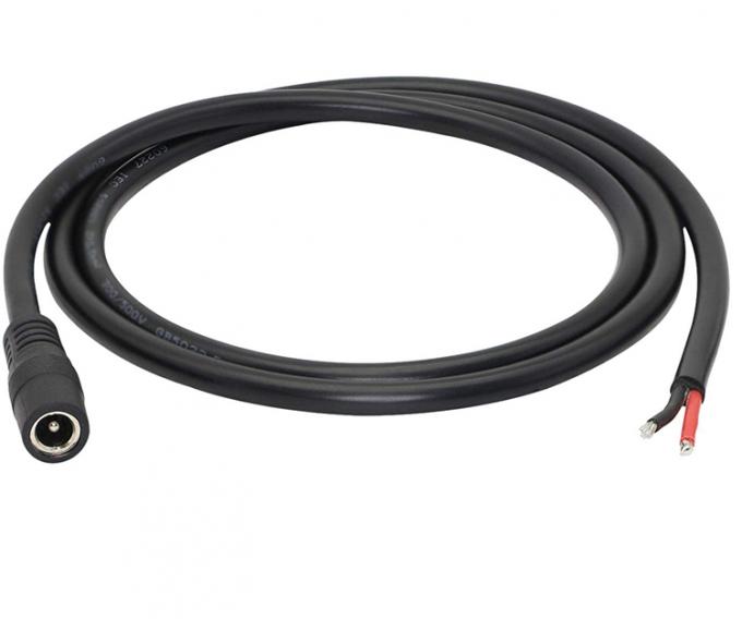 12V 24V Jack d'alimentation en courant continu 2.1x5.5mm Connecteur à fûts de prise mâle femelle pour ouvrir le câble d'alimentation en courant continu Pigtail 2