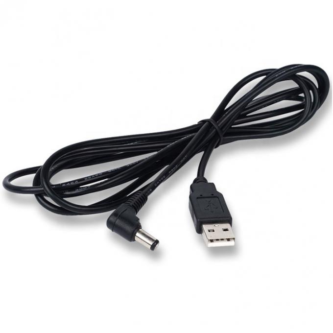 USB personnalisé de type mâle à angle droit 5,5 x 2,1 mm 2,5 3,5 1,35 connecteur mâle câble CC 2