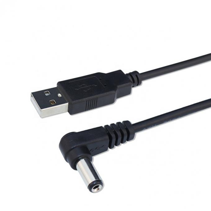 USB personnalisé de type mâle à angle droit 5,5 x 2,1 mm 2,5 3,5 1,35 connecteur mâle câble CC 6