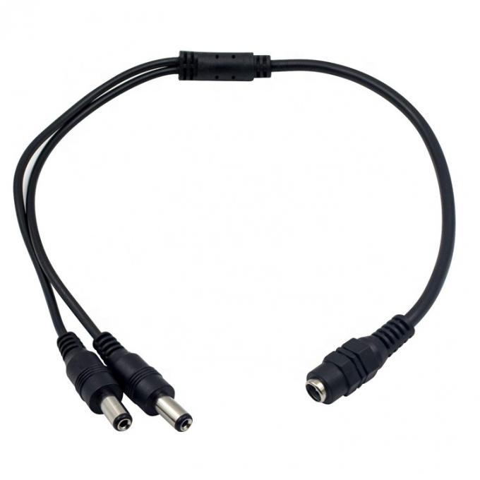 1 à 2 façons 1 Femme à 2 Homme 5.5x2.1 mm câble de séparation d'alimentation en continu pour caméra de vidéosurveillance 1