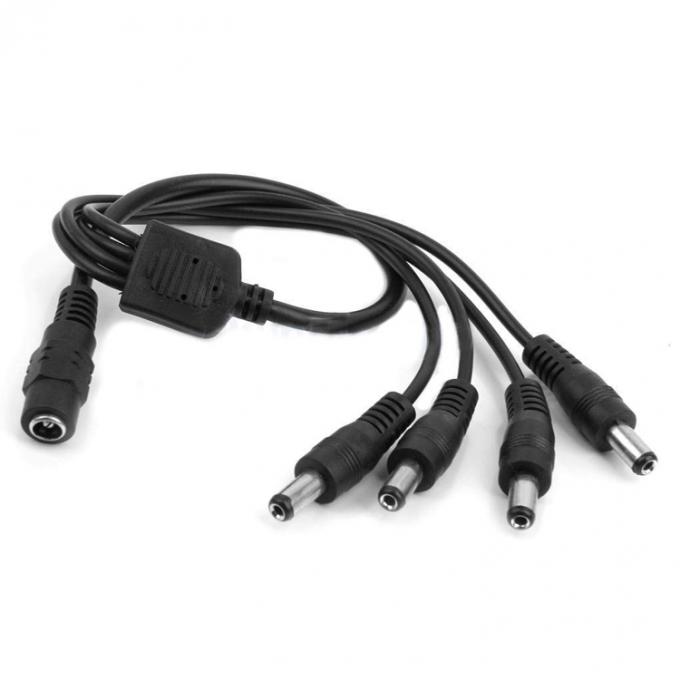 1 à 4 voies 1 Femme à 4 Homme 5.5x2.1 mm câble de séparation d'alimentation en courant continu pour caméra de vidéosurveillance LED 1