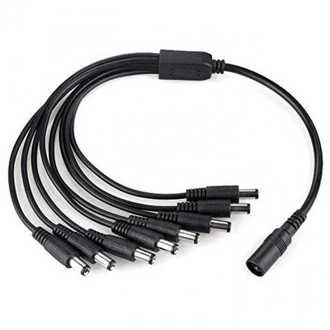 1 à 8 voies 1 Femme à 8 mâles 5.5x2.1 mm câble de séparation d'alimentation en continu pour caméra de vidéosurveillance bande LED 1