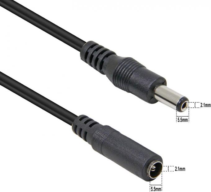 Homme à femme 5,52x1 5,5x2,5 3,5x1,35 4,0x1,7 mm câble d'extension de courant continu pour caméra de vidéosurveillance lumière LED 2