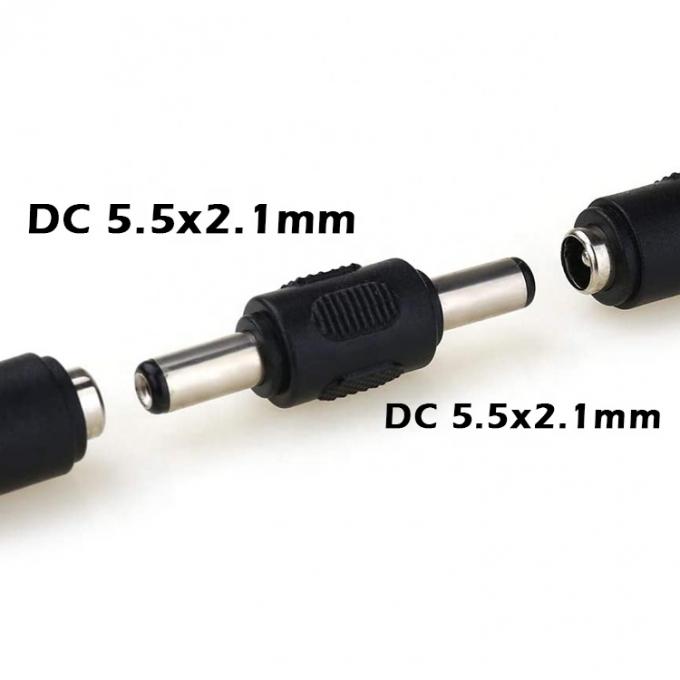 12V 24V mâle femelle 2,1 mm x 5,5 mm Jack à baril en courant continu Adaptateur d'alimentation pour caméra de vidéosurveillance LED 3