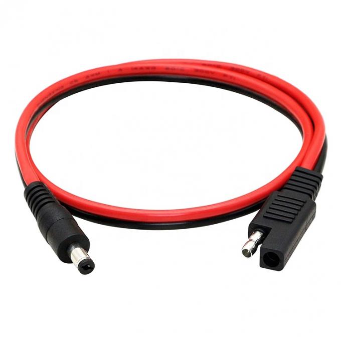 14AWG DC Plug 5,5x2,1 mm Connecteurs mâles à SAE 2 broches Cable d'extension pour panneau solaire RV automobile 0