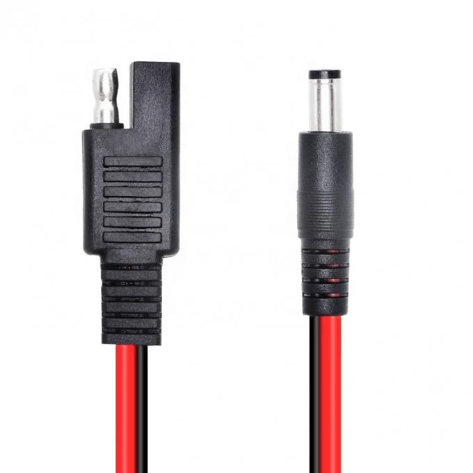 14AWG DC Plug 5,5x2,1 mm Connecteurs mâles à SAE 2 broches Cable d'extension pour panneau solaire RV automobile 1