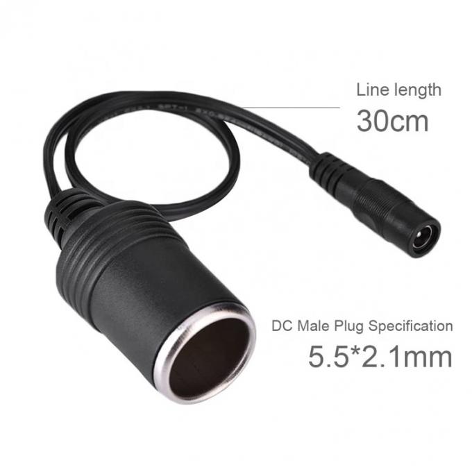 120W 12V 10A Femme de la fumeuse de voiture prise à courant continu 5,5 mm x 2,1 mm câble d'adaptateur d'alimentation 2