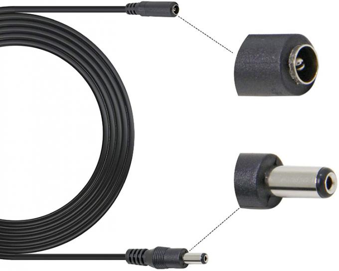 Homme à femme 5,52x1 5,5x2,5 3,5x1,35 4,0x1,7 mm câble d'extension de courant continu pour caméra de vidéosurveillance lumière LED 3