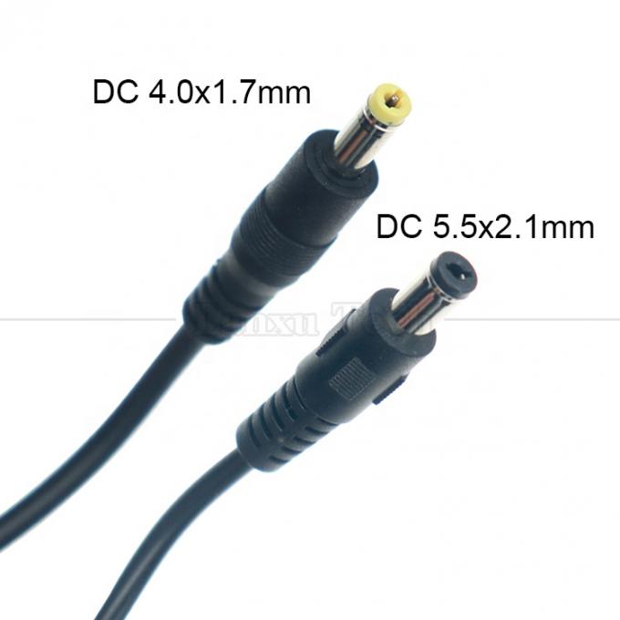18 20 22 24 26 28 AWG de haute qualité 5,5x2,1 mm mâle à 4,0x1,7 mm Jack mâle câble d'extension de charge d'alimentation en courant continu 3