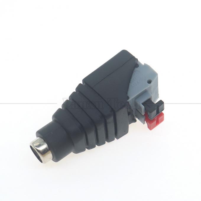 Appuyez sur le bouton sans soudure DC 5,5 * 2,1 mm mâle femelle jack à 2p connexion de câble connecteur de câble adaptateur d'alimentation pour la caméra à bande LED 5