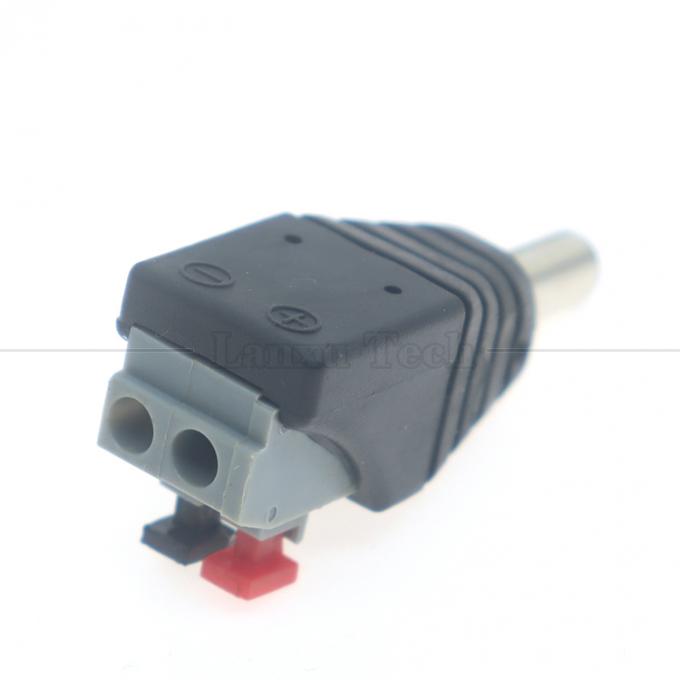 Appuyez sur le bouton sans soudure DC 5,5 * 2,1 mm mâle femelle jack à 2p connexion de câble connecteur de câble adaptateur d'alimentation pour la caméra à bande LED 4