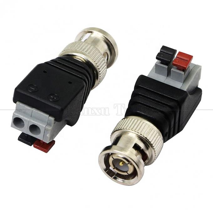 Terminal à vis sans soudure 2 broche Appuyez sur le bouton BNC Connecteur masculin Femme Adaptateur d'alimentation pour caméra de vidéosurveillance 2