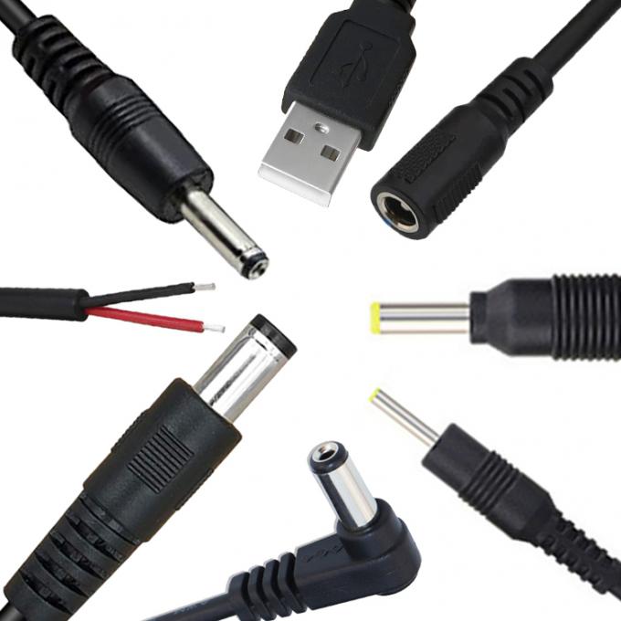 16AWG personnalisé 18 20 22 24 26 28 AWG homme à homme 5.5x2.1mm 5.5x2.5mm 3.5x1.35mm 12V câble d'extension d'alimentation en prise continue pour caméra de surveillance 1