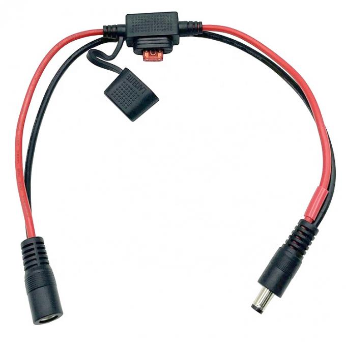 10A Fuse DC Jack 5.5x2.1mm à SAE câble d'extension de prise électrique pour le chargeur de panneau solaire de moto 0