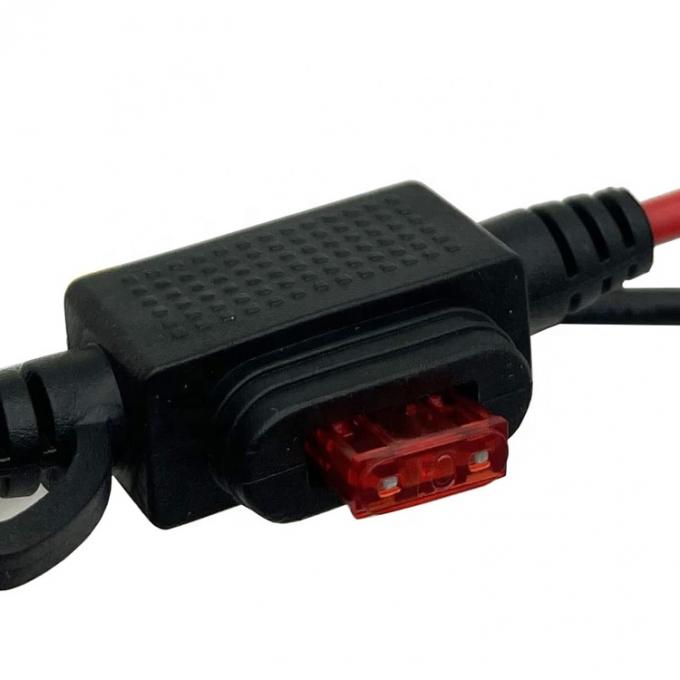 10A Fuse DC Jack 5.5x2.1mm à SAE câble d'extension de prise électrique pour le chargeur de panneau solaire de moto 3