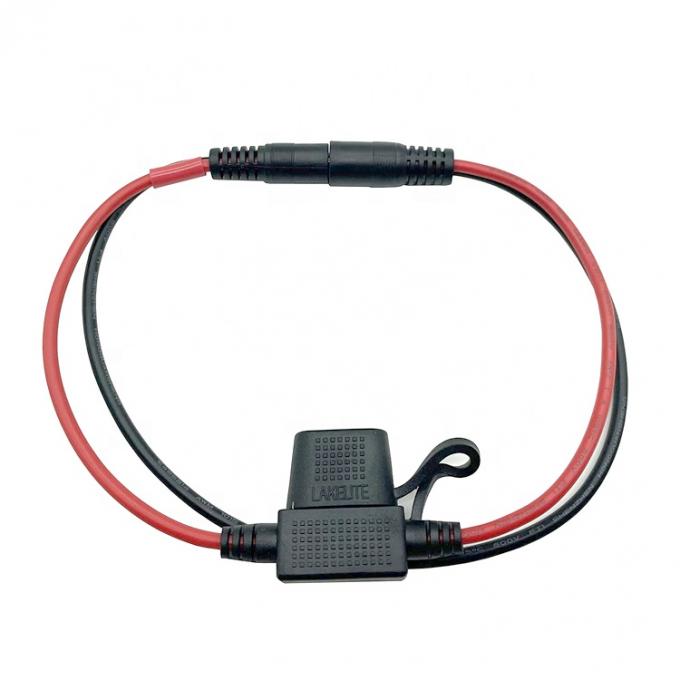 10A Fuse DC Jack 5.5x2.1mm à SAE câble d'extension de prise électrique pour le chargeur de panneau solaire de moto 4