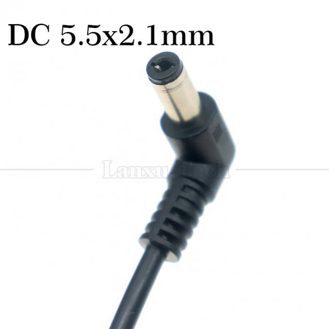 12V 24V de type mâle à mâle en courant continu à angle jack connecteur 5.5*2.1mm câbles de câble d'alimentation électrique 2