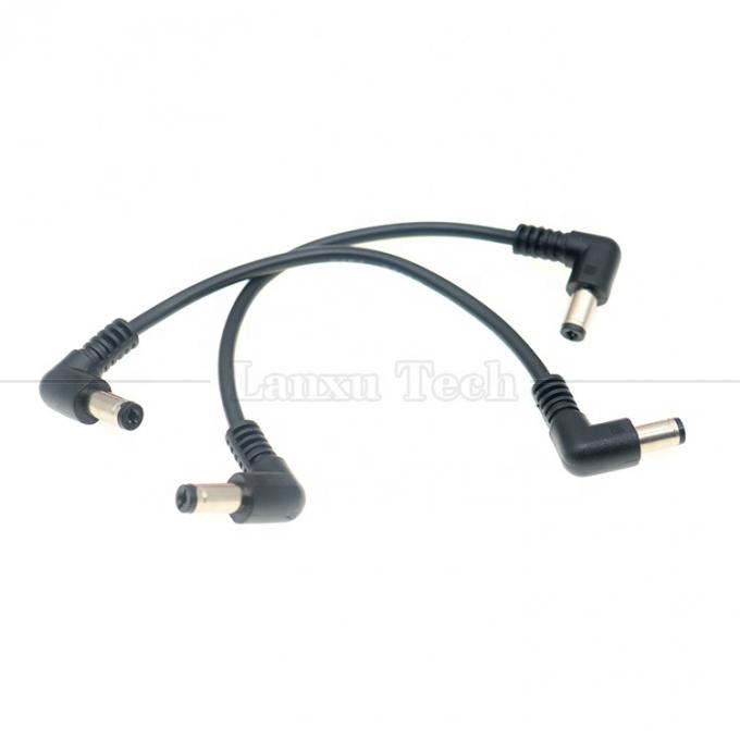 12V 24V de type mâle à mâle en courant continu à angle jack connecteur 5.5*2.1mm câbles de câble d'alimentation électrique 5