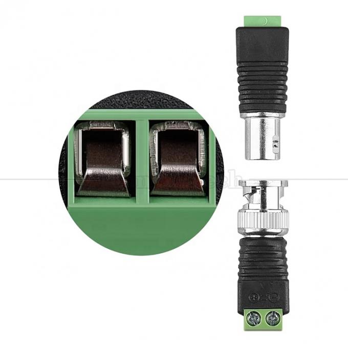 Terminel à vis sans soudure connecteur BNC mâle femelle adaptateur d'alimentation pour caméra de surveillance CCTV Moniteur vidéo enregistreur 4