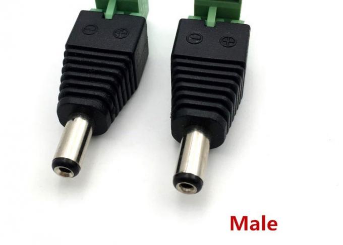 Insert sans soudure mâle femelle 2,1 x 5,5 mm Jack DC Connecteur de prise électrique Adaptateur de borne pour caméra de vidéosurveillance LED 2