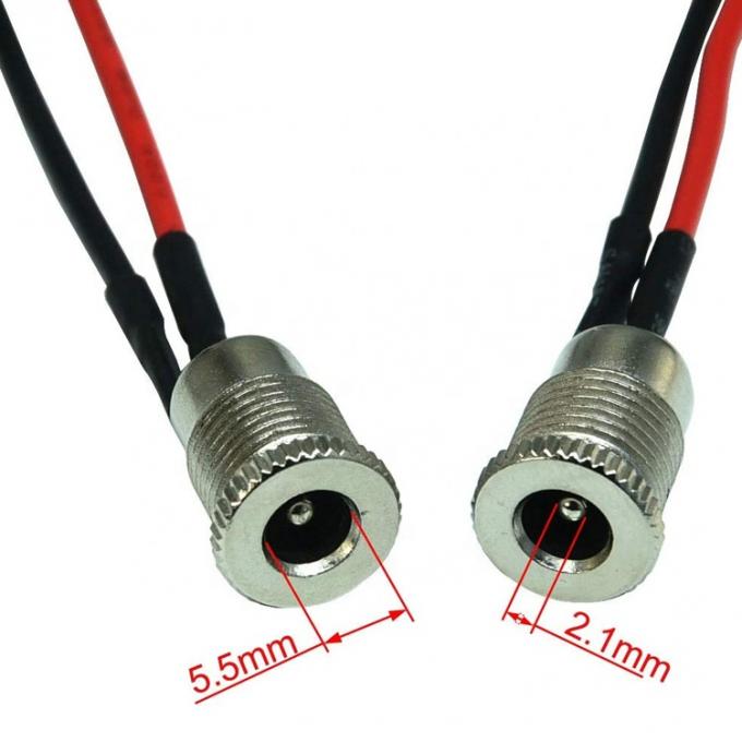 Monture féminine à filetage DC099 Jack à baril Socket 10A 5.5x2.1mm Adaptateur de courant en courant continu câble de fin de fil en conserve 2