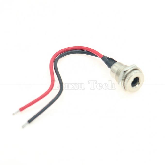 10cm 18AWG 5A Panneau monté DC 099 prise féminine 5.5x2.1mm 2.5mm Connecteur à filetage métallique pour ouvrir les fils en conserve 1